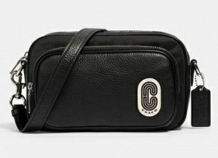 楽天市場】コーチ バッグ COACH パッチ付き ブラック レザー×ナイロン 