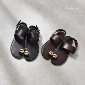 トング サンダル 痛くない レディース 親指 フラット ぺたんこ リング サンダル フラット ブラック ブラウン 黒 茶色 かわいい きれいめ 大人 [33-22]