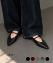 【24h限定店内全品10%OFF】受注予約ありがとうございました ｜MERI x tukn. コラボ パンプス フラット とんがり ポイ…