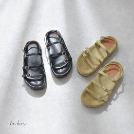 【Autumn SALE】ストラップサンダル 厚底 フラット コンフォート ウェッジ サンダル 可愛い 大人 カジュアル ブラック 柔らかい 履きやすい 歩きやすい 疲れにくい [97065]