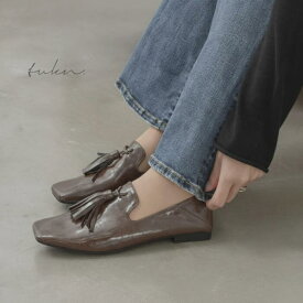 ローファー レディース 痛くない タッセル シューズ 靴 歩きやすい バブーシュ ローヒール フラット スクエアトゥ パンプス 痛くない 柔らかい きれいめ おしゃれ 黒 ブラウン 仕事 オフィス 幅広 送料無料 [3020-39]