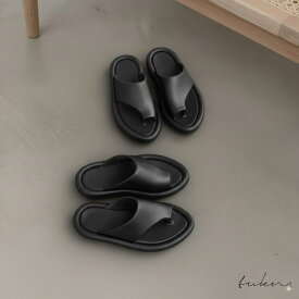 クーポン対象外【公式取扱店】Ethform エフォーム x tukn. サンダル レディース 疲れない リカバリー 厚底 疲れない トング モールドサンダル フラット 柔らかい 歩きやすい 痛くない ブラック 夏 海 旅行 軽量 M L LL おしゃれ リカバリーサンダル [7490]