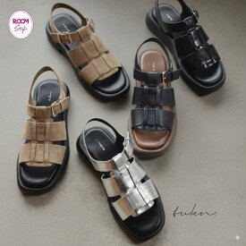 グルカサンダル レディース 大人 サンダル erin x tukn. ROOMコラボ 疲れない おしゃれ 厚底 歩き やすい 痛くない グルカ 軽量 スポサン ブラック ネイビー 大人カジュアル 夏 旅行 クッション えりんトゥクン