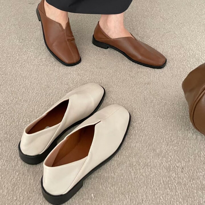 楽天市場 Lineクーポンで10 Off マニッシュシューズ ローヒール レディース シューズ パンプス 韓国トゥクン シンプル バブーシュ スリッポン フラットシューズ 22秋新作 Tukn トゥクン