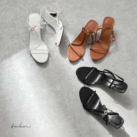 【Autumn SALE】ストラップ サンダル レディース ヒール 6cmヒール ピンヒール アンクルストラップ デイリー 歩きやすい 疲れにくい 脱げない ホワイト ブラック キャメル 大人 かわいい おしゃれ きれいめ 夏 [ 666-1 ] ★
