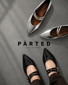 【期間限定ポイント5倍】【公式取扱店】PARTED 日本製 晴雨兼用 ダブルストラップ パンプス レディース 秋 大きいサイズ 24.5〜26.5cm 大きいサイズ専用設計 ポインテッドトゥ レイン 秋雨