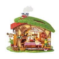 ふわふわな屋根が特徴的なミニチュアハウス「Fluffy　Grove」DIYキット 組み立てキット 手作りキット 英…
