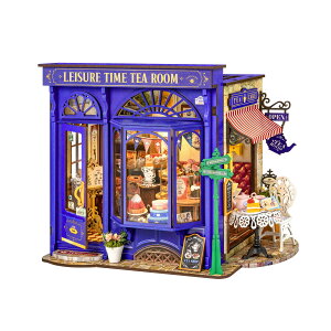 �~�j�`���A�n�E�X �ߌ�̃e�B�[���[�� ���{��������t Robotime �g�ݗ��� �h�[���n�E�X DIY �L�b�g DG171 ����L�b�g �]�g�� ���w�� ��l �H��L�b�g ���������� �a���� �m��