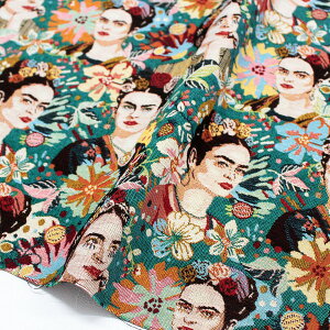 輸入生地 生地 サフェコ ジャガード生地 Salma&Facettes フリーダカーロ Jacquard ジャガード 生地 SAFECO from france インポート 幅約140cm (最低単位30cm〜10cm単位の切売り)