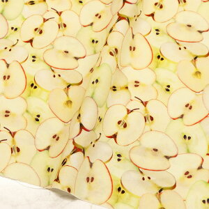 生地 輸入生地 USAプリント生地 青リンゴと赤りんご リンゴ柄 フルーツ柄 TimeLess Treasures タイムレストレジャー STELLA ステラ 巾約110cm (最低単位30cm〜10cm単位の切り売り)