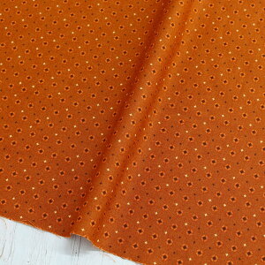 輸入生地 生地 オレンジ地 幾何学模様 きらり Free Sprit フリースピリット USAプリント (最低単位30cm〜10cm単位の切売)