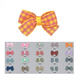 (お取り寄せ) リボンパーツ リボン プチギンガム 6個入 モルドールデコパーツ | つくる楽しみ