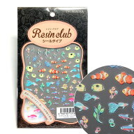 取り寄せ UVレジン用シールパーツ レジンクラブ熱帯魚 (両面)
