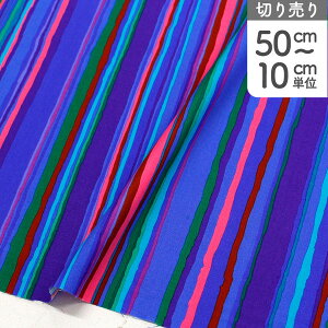 �A�����n ���n �C���|�[�g �X�g���C�v �u���[�n FreeSpirit �t���[�X�s���b�g Kaffe Fassett -�P�C�t�E�t�@�Z�b�g- USA�v�����g �Œ�P��50cm�`10cm�P�ʂ̐ؔ����n