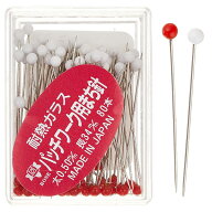 【全商品P5倍】 耐熱ガラス パッチワーク用待ち針 80本入 まち針