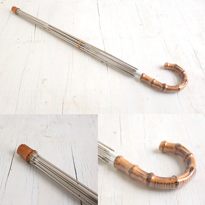 日傘 骨組み ( パラソル ) 竹製 ( バンブー持手 ) タイプ NAB-70 手芸 骨組 折りたたみ 傘 | つくる楽しみ 日傘骨組み(パラソル) 竹製（バンブー持手）タイプ 手作り日傘| つくる楽しみ
