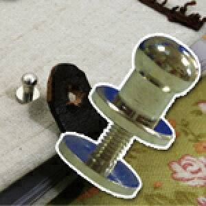 ネジ式ギボシ シルバー アンティークゴールド 7mm ( 5個入 ) LG5_6 止め具 留め金具 簡単 簡単取り付け 革 ハンドメイド 手作り