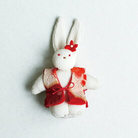 ちりめんパーツ　うさぎ　うさこ（大）