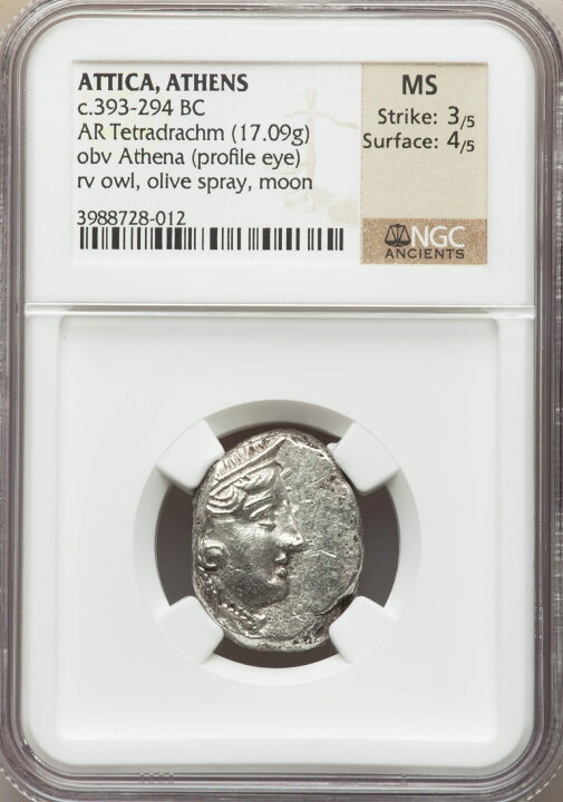楽天市場】【 NGC鑑定 MS 】『 古代ギリシャ アッティカ アテネ テトラ 