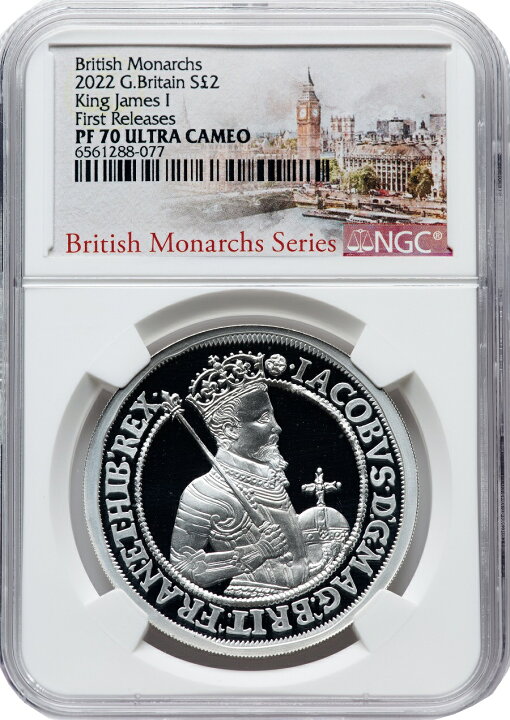楽天市場】最高鑑定 2022年 イギリス ジェームズ1世 2ポンド銀貨 