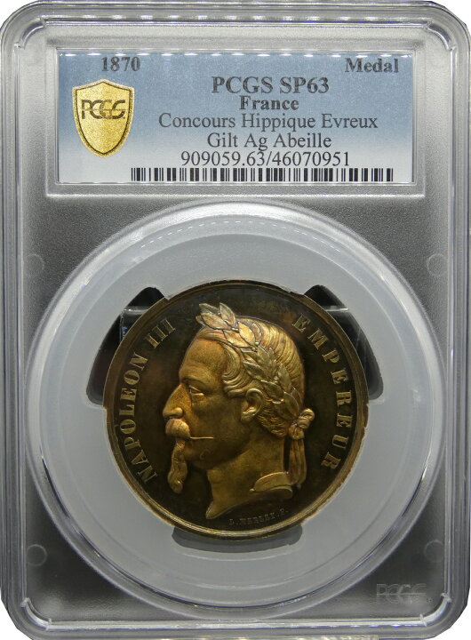 楽天市場】激レア 鑑定1枚のみ ナポレオン3世 PCGS SP63 1870年 