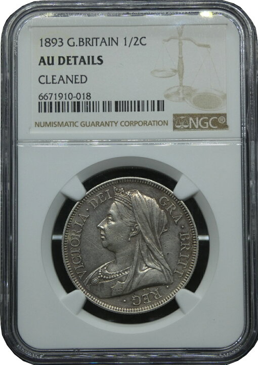 楽天市場】英国 1893年 ハーフクラウン銀貨 NGC鑑定 AU Details 