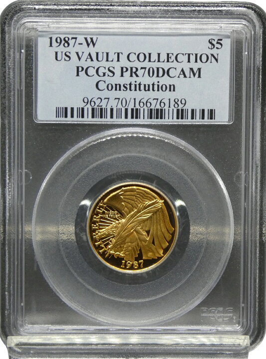 楽天市場】PCGS 最高鑑定 PR70 DCAM 5ドル金貨 記念金貨 プルーフ金貨 