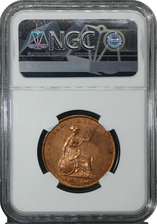 楽天市場】NGC MS65RB 高鑑定品 1/2ペニー銅貨 ビクトリア女王 ヤング  