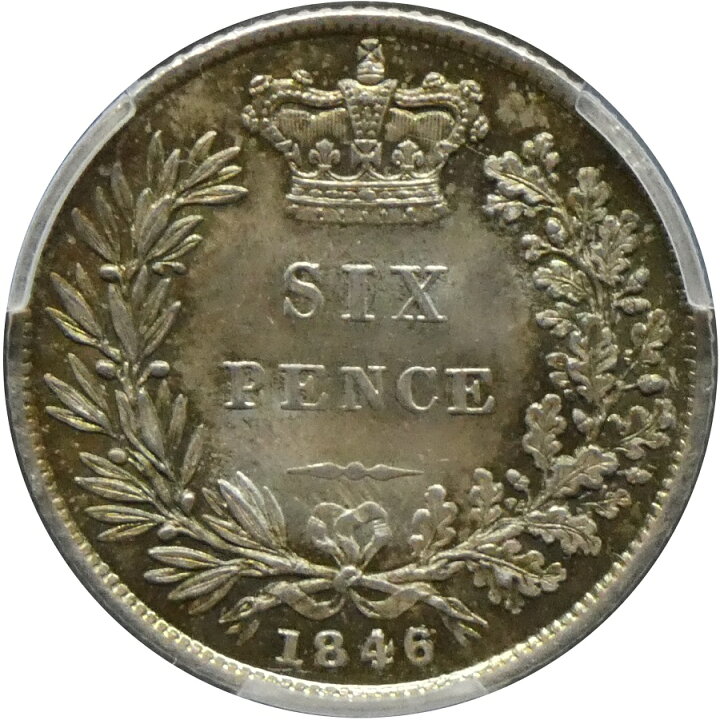 楽天市場】PCGS MS64 高鑑定 6ペンス銀貨 ビクトリア女王 銀貨 PCGS 