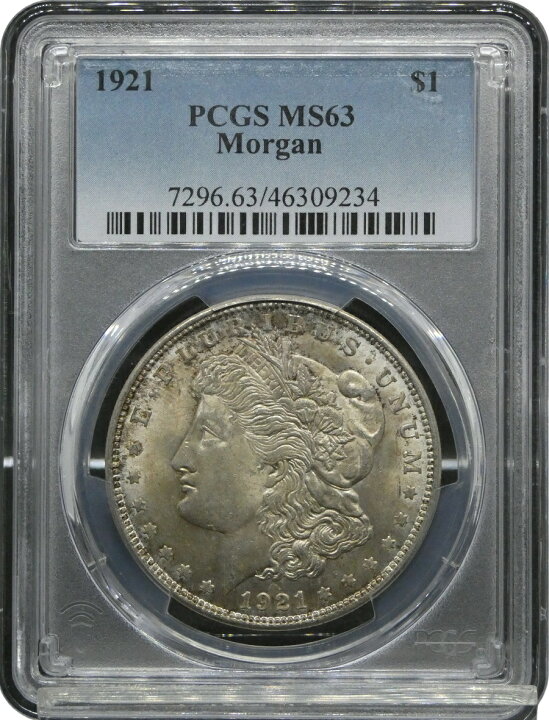 楽天市場】PCGS MS63 モルガンダラー モルガン1ドル銀貨 1921年 