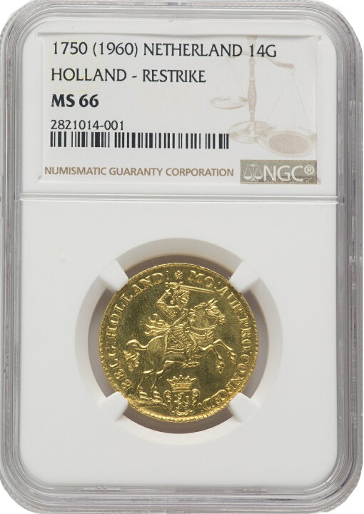 楽天市場】NGC MS66 1750年(1960年再鋳) オランダ ゴールドライダー 14 