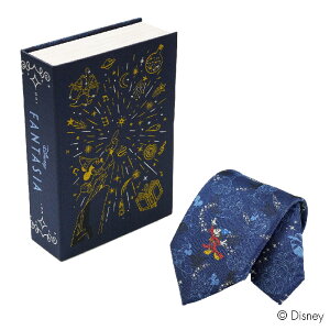 ディズニー BOOK型BOX入りネクタイ ファンタジア ホウキ総柄送料無料ブランド キャラクター誕生日 お祝い 結婚式 クリスマス 入学 入社 就職 プレゼント ギフトおしゃれ かわいい スーツ ビ
