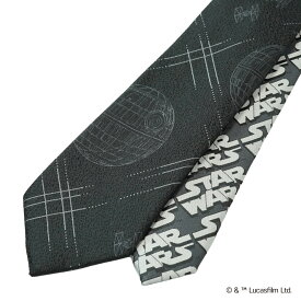 ネクタイ スター・ウォーズデス・スター柄 ブランド キャラクターSTAR WARS ディズニー誕生日 お祝い 結婚式 クリスマス 入学 就職 プレゼント ギフトおしゃれ かわいい スーツ ビジネス