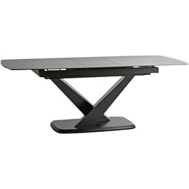 【P5倍★24日19:59まで】ダイニングテーブル セラミック 4人 単品 幅160cm 200cm 伸長式 伸縮 伸長テーブル ブラック グレー セラミックテーブル 幅160〜200cm テーブル 4人用 4人掛け 6人掛け 黒 グレイ おしゃれ 高級感 北欧