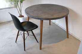 モルタル　テーブル　無機質　インテリア　ダイニングテーブル リビングテーブル　4人掛け　2人掛け　食卓テーブル　大きめ　木　木製　サイズ選択可能　90cm　100cm　送料無料