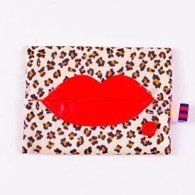 【送料無料】ケース TUNIC【定番】 レオンルージュティッシュケース　茶アニマル/アカ　18155-A