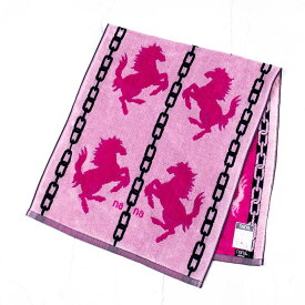 【送料込み】タオル　横浜ナナ　湘南ナナ　NANA　フェイスタオル　ホース　ピンクチェリーピンク紺　nn-ft25-K