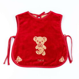 【送料込み】エプロン　横浜ナナ　湘南ナナ　NANA　子供前掛け　ベア アカベージュ　nn-kep1B