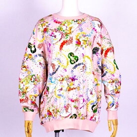 【送料無料】トレーナー　TUNIC　40接結・メロディフラワー　ピンク　フリーサイズ　トレーナー　AWS-6334-A