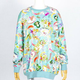 【送料無料】トレーナー　TUNIC　40接結・メロディフラワー　ブルー　フリーサイズ　トレーナー　AWS-6334-B