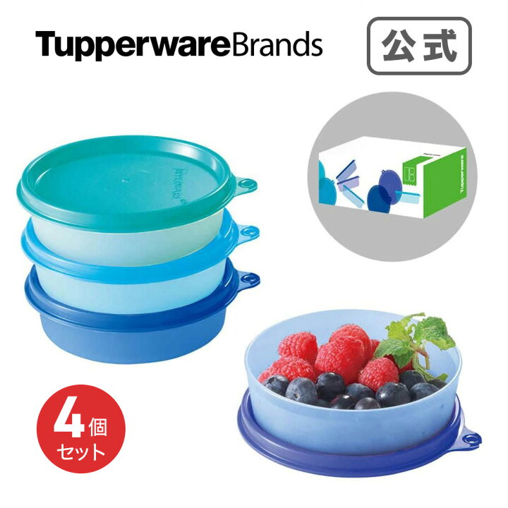 【公式】タッパーウェア フリーザーボール（小）（４）ギフト 保存容器 食品保存 軽量コンパクト 水もれ防止構造で持ち運びにも◎  タッパーウェア公式 