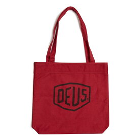 [正規品 無料ラッピング可]DEUS EX MACHINA ( デウスエクスマキナ ) / キャンバストートバッグ / CLASSIC TOTE - RED / DMP77431 / 定番 ロゴ SHIELD コットンキャンバス 通勤 通学 海　 デウスエクスマキナのトートバッグ 【t79】