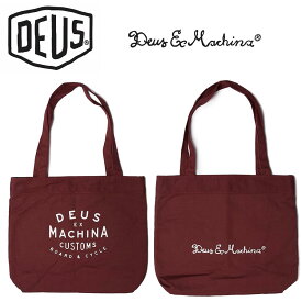 [正規品 無料ラッピング可]DEUS EX MACHINA ( デウスエクスマキナ ) / キャンバストートバッグ / NEW CLASSICS TOTE - MAROON / DMF77777/ 定番 ロゴ SHIELD コットンキャンバス 通勤 通学 海　 デウスエクスマキナのトートバッグ 【t79】