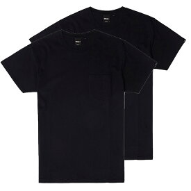 [正規品 無料ラッピング可] DEUS EX MACHINA ( デウスエクスマキナ ) パックTee Tシャツ 2枚入り / DEUS 2 PACK TEES - BLACK / DMP71443 / メンズ　無地 黒 ブラック DEUSのTシャツ 【t79】