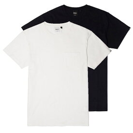 [正規品 無料ラッピング可] DEUS EX MACHINA ( デウスエクスマキナ ) パックTee Tシャツ 2枚入り / DEUS 2 PACK TEES - WHITE x BLACK / DMP71443 / メンズ　無地 2枚セット ホワイト 白 ブラック 黒 DEUSのTシャツ 【t79】