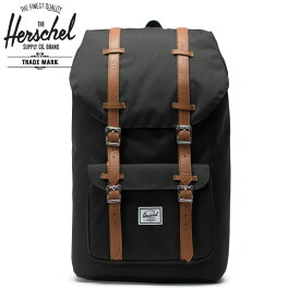 [正規品 無料ギフトラッピング可] Herschel Supply ハーシェルサプライ バックパック / Little America リトルアメリカ /BLACK x TAN/25L/10014-00001/ 鞄 リュックサック ブラック メンズ レディース 人気 女性 大人 通学 通勤 マザーバッグ ママバッグ 送料無料 【t79】