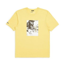 BRIXTON ( ブリクストン ) / 半袖 Tシャツ ルーカス・ビューフォート LUCAS BEAUFORT / CART SS TEE - YELLOW / 02773-YELLW / メンズ スケートボード スケボー アパレル サーフ ブランド カリフォルニア　アメカジ 【t79】