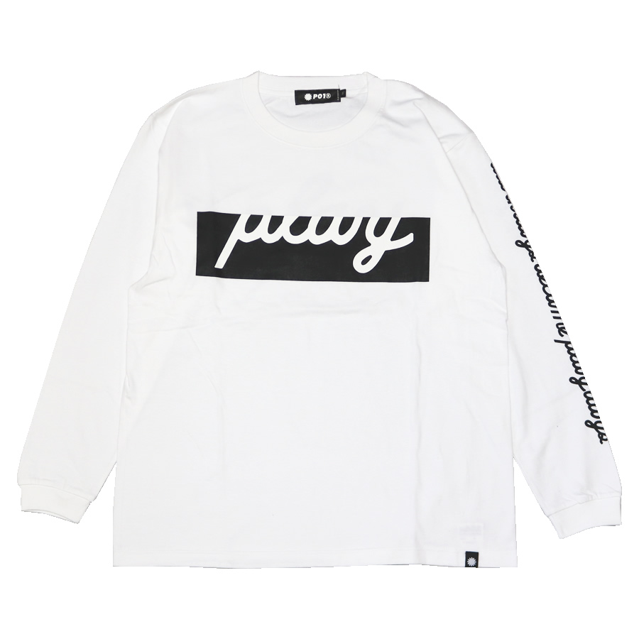 色々な P01 プレイ の新作Tシャツ PLAY DESIGN プレイデザイン 長袖Tシャツ ロンTEE WHITE PLAYER TEE 日本最大のブランド 20SS0PYLTWHT - LS メンズ