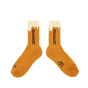 ROSTER SOX(ロスターソックス) / 靴下 クルーソックス ビール柄 / BEER - YELLOW / RS-