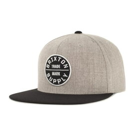 BRIXTON ( ブリクストン ) / スナップバック キャップ 帽子 / OATH III SNAPBACK - LIGHT HEATHER GREY x BLACK / 10777-LHGBK / メンズ スケートボード スケボー アパレル サーフ ブランド カリフォルニア　アメカジ BRIXTONのキャップ 【t79】 ブラック グレー 黒